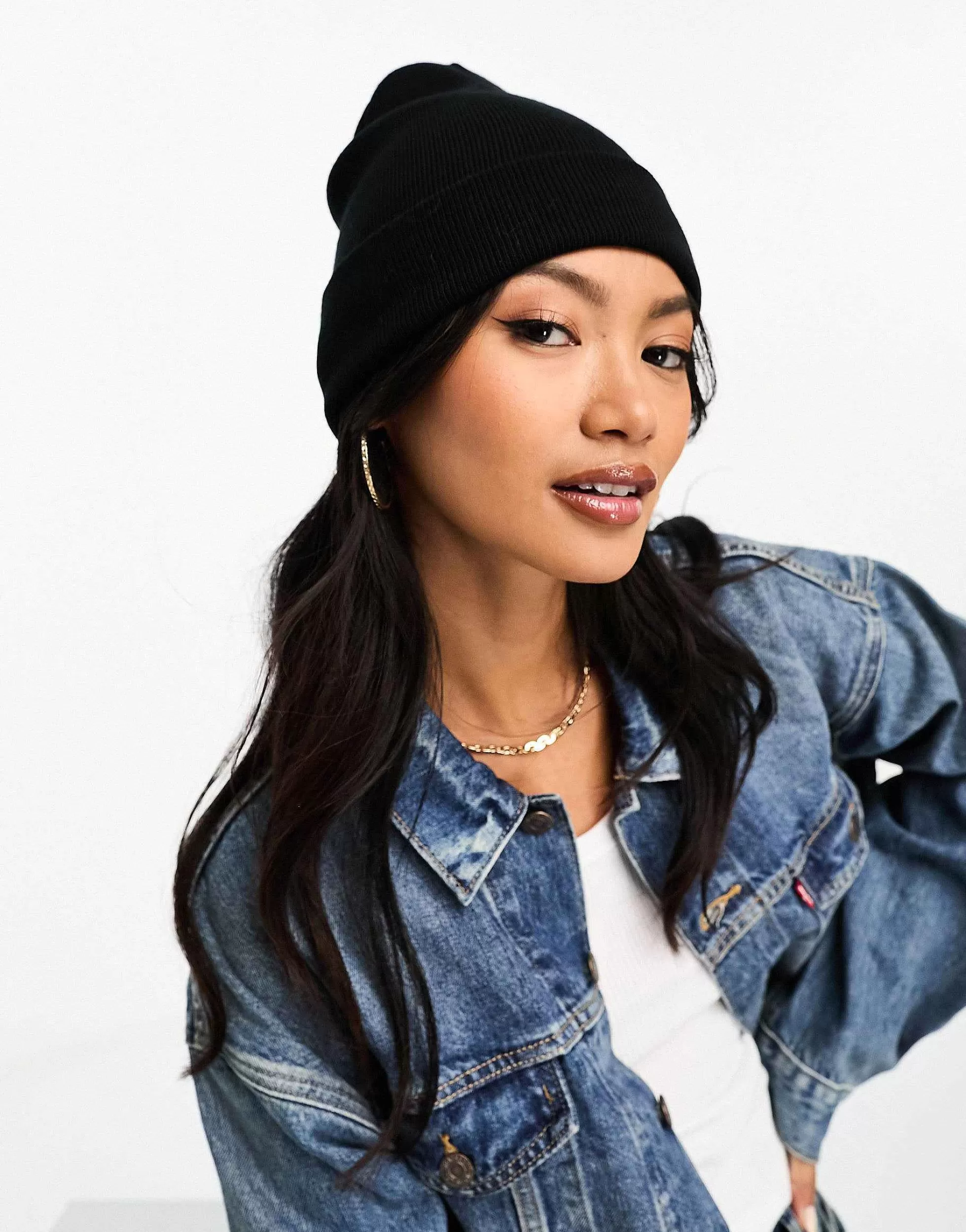 Women DESIGN Deep Turn Up Beanie In