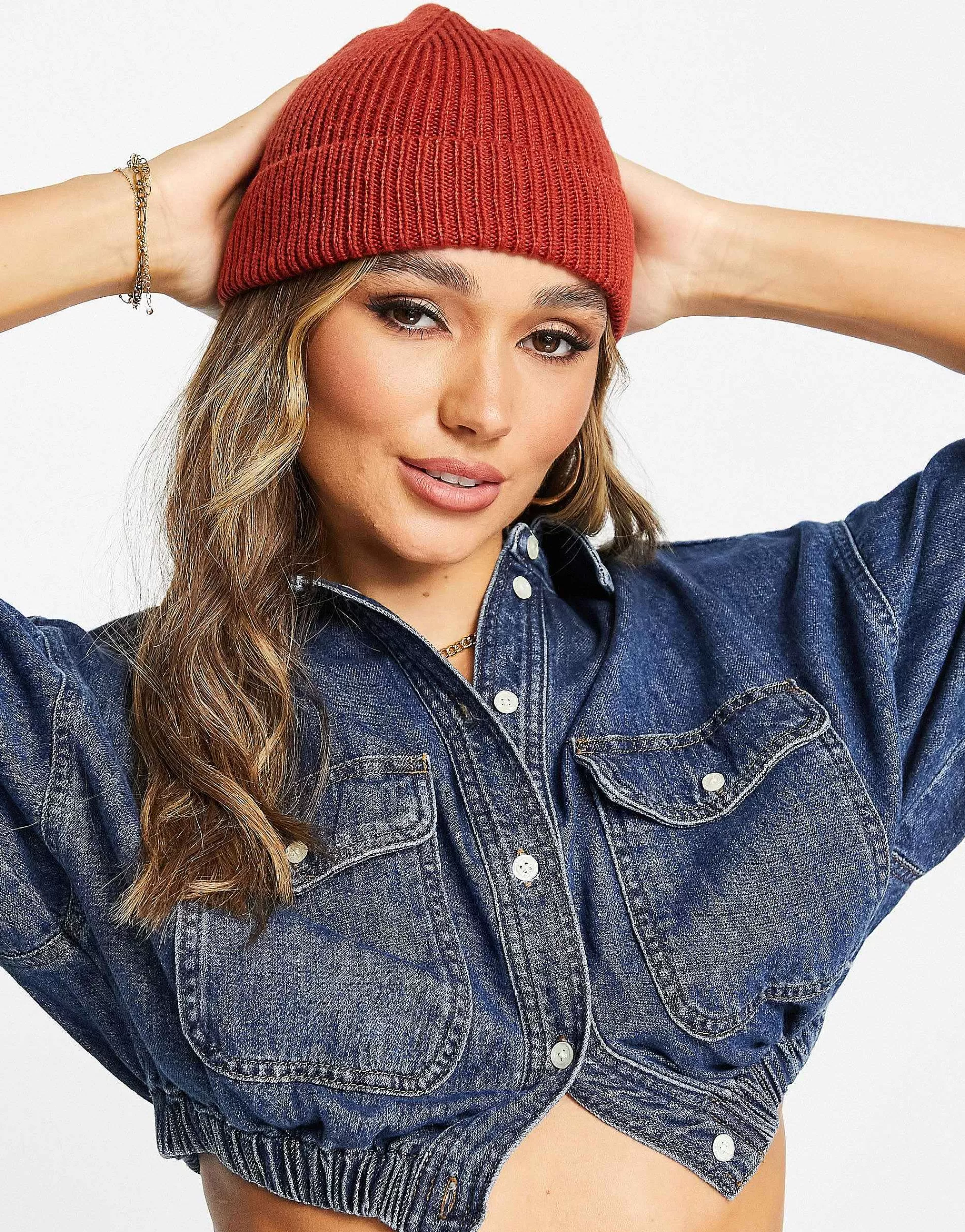 Women DESIGN Rib Beanie In