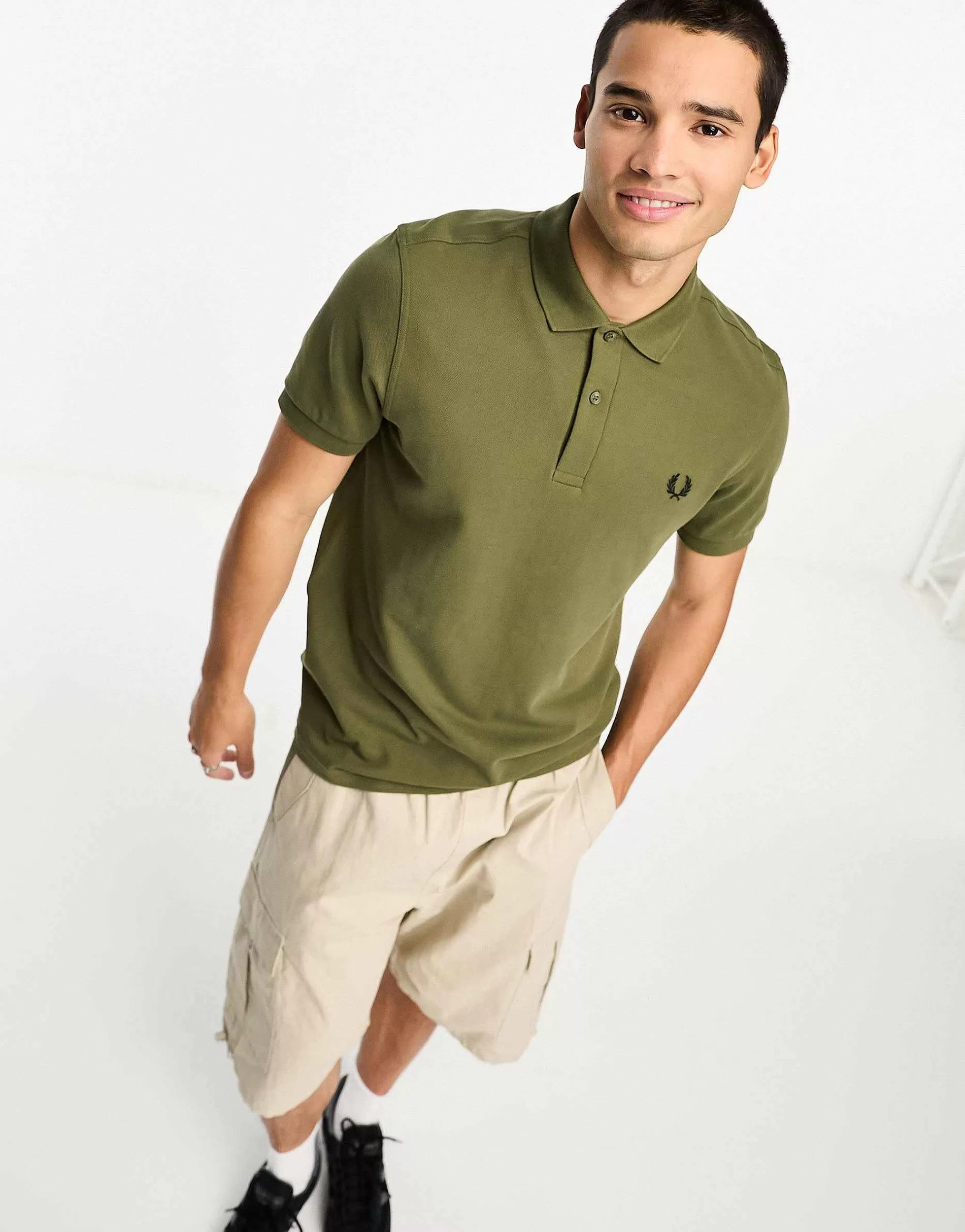 Men Fred Perry Plain Polo Shirt In Uniform