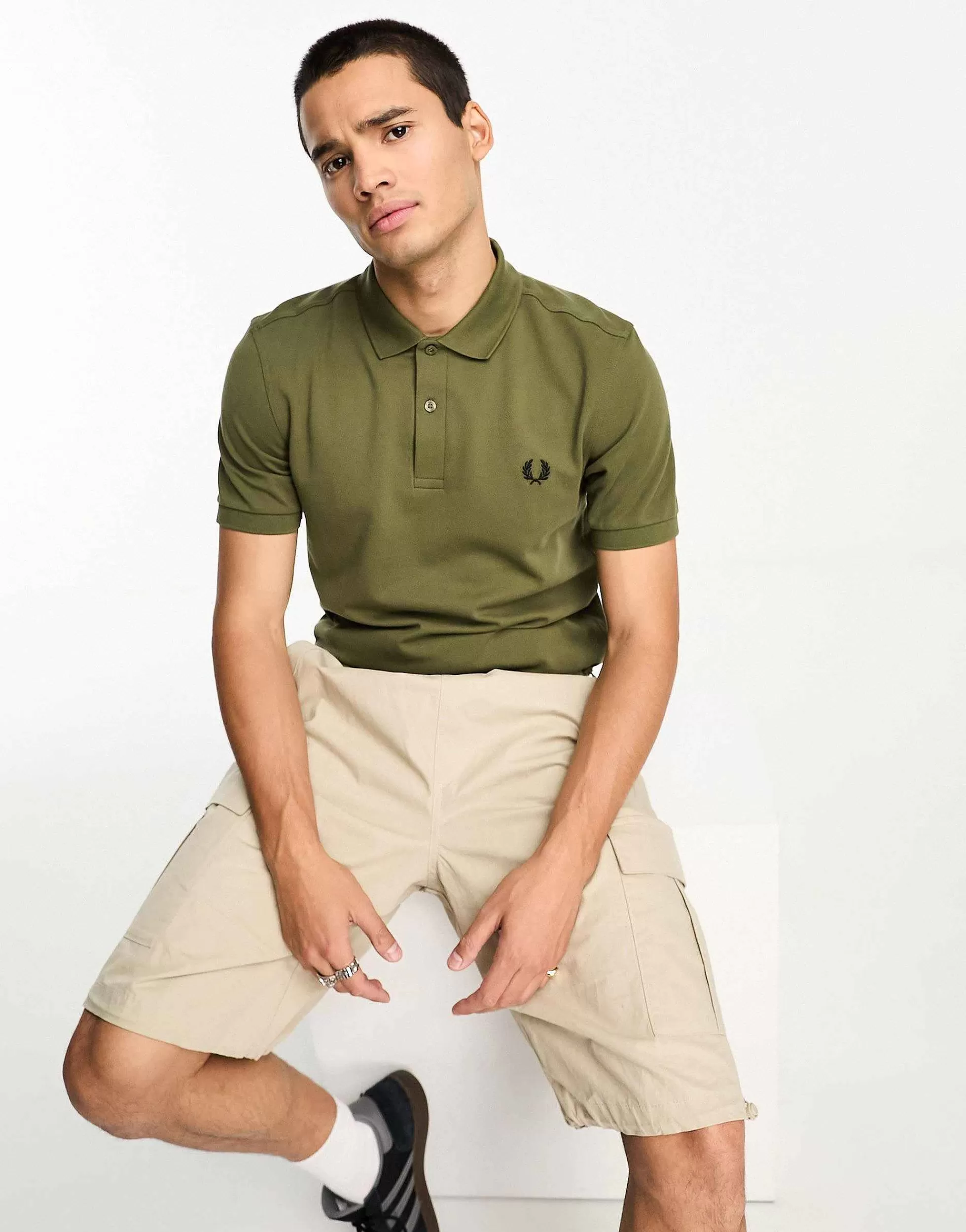 Men Fred Perry Plain Polo Shirt In Uniform