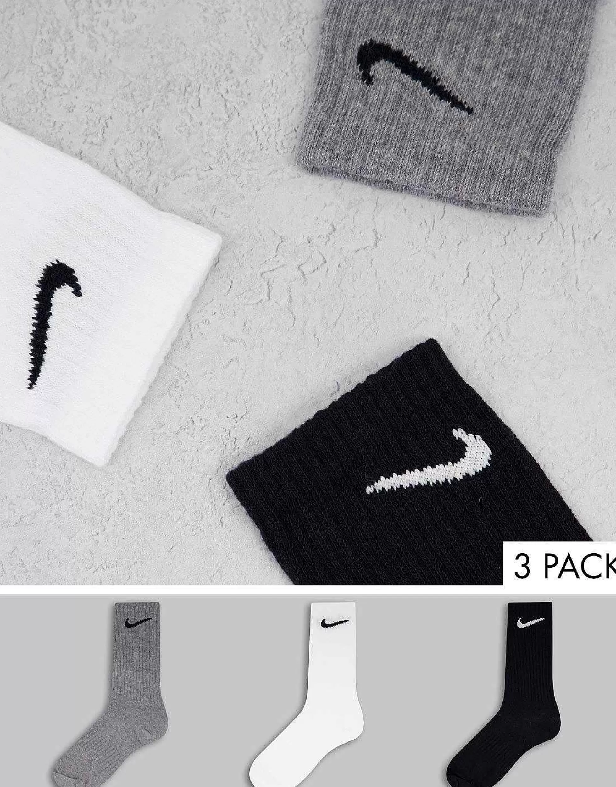 Women Nike Training Unisex 3 Pack Crew Socks In